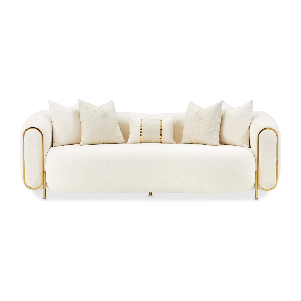 Michael Amini Sassani Sofa Crepe Gold