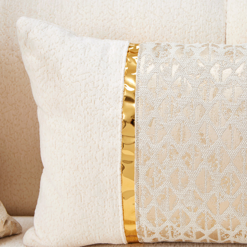 Michael Amini Sassani Sofa Crepe Gold