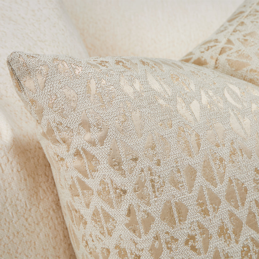 Michael Amini Sassani Sofa Crepe Gold