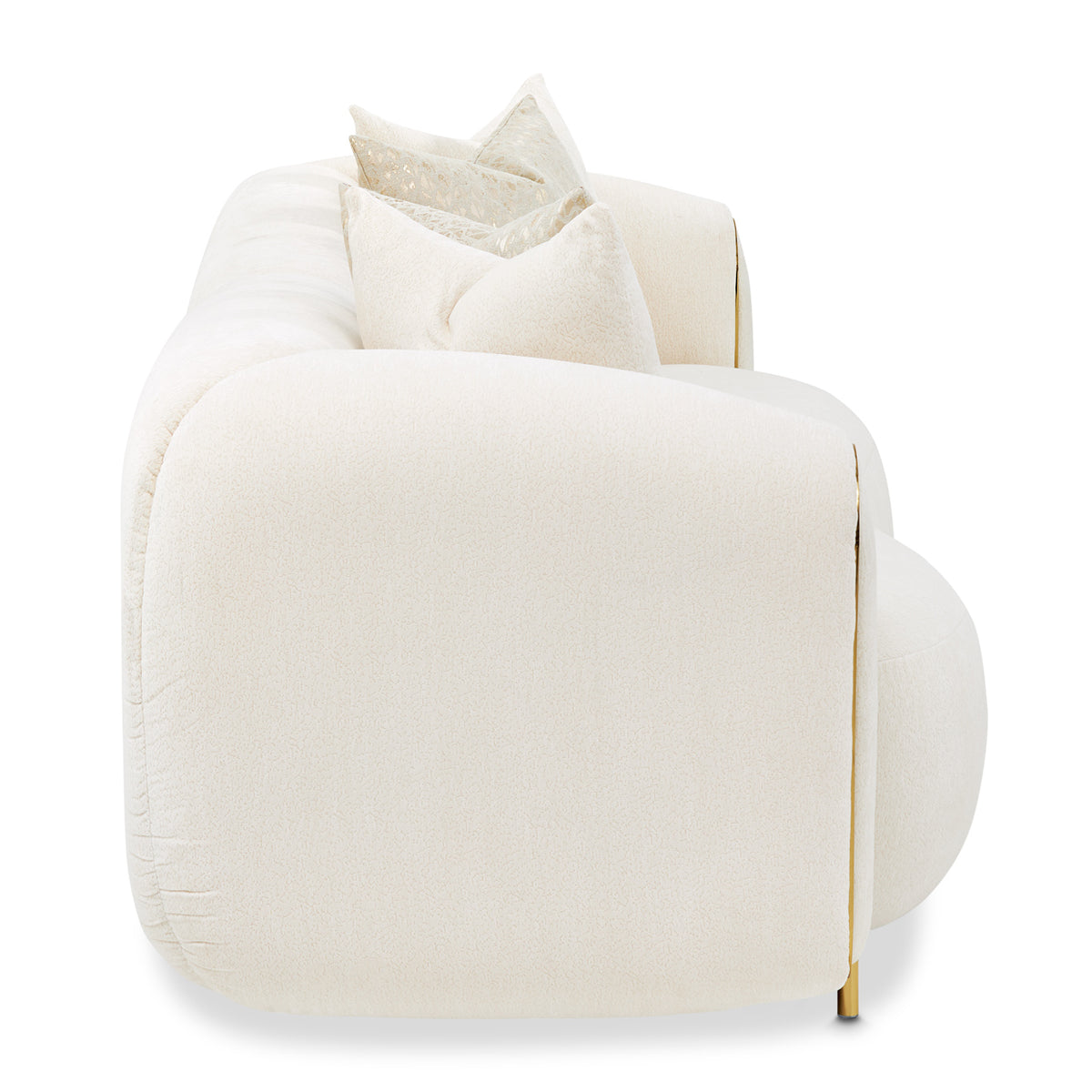 Michael Amini Sassani Sofa Crepe Gold