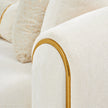 Michael Amini Sassani Sofa Crepe Gold