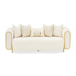 Michael Amini Sassani Loveseat Crepe Gold