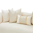 Michael Amini Sassani Loveseat Crepe Gold