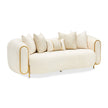 Michael Amini Sassani Loveseat Crepe Gold