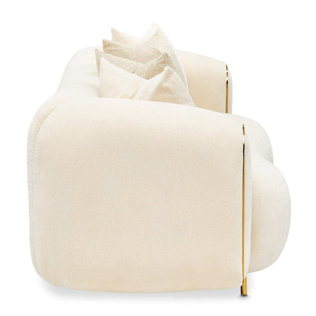 Michael Amini Sassani Loveseat Crepe Gold
