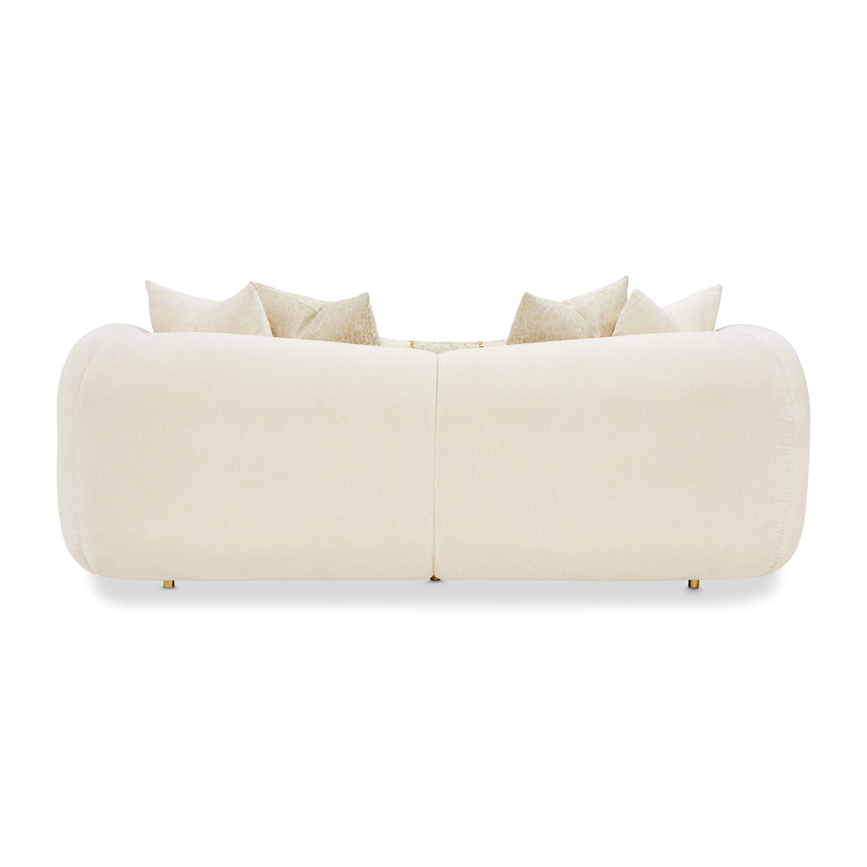 Michael Amini Sassani Loveseat Crepe Gold