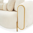 Michael Amini Sassani Loveseat Crepe Gold
