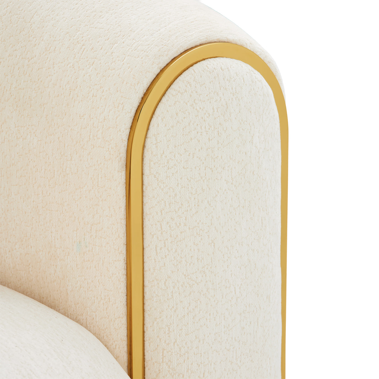 Michael Amini Sassani Loveseat Crepe Gold