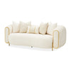 Michael Amini Sassani Loveseat Crepe Gold