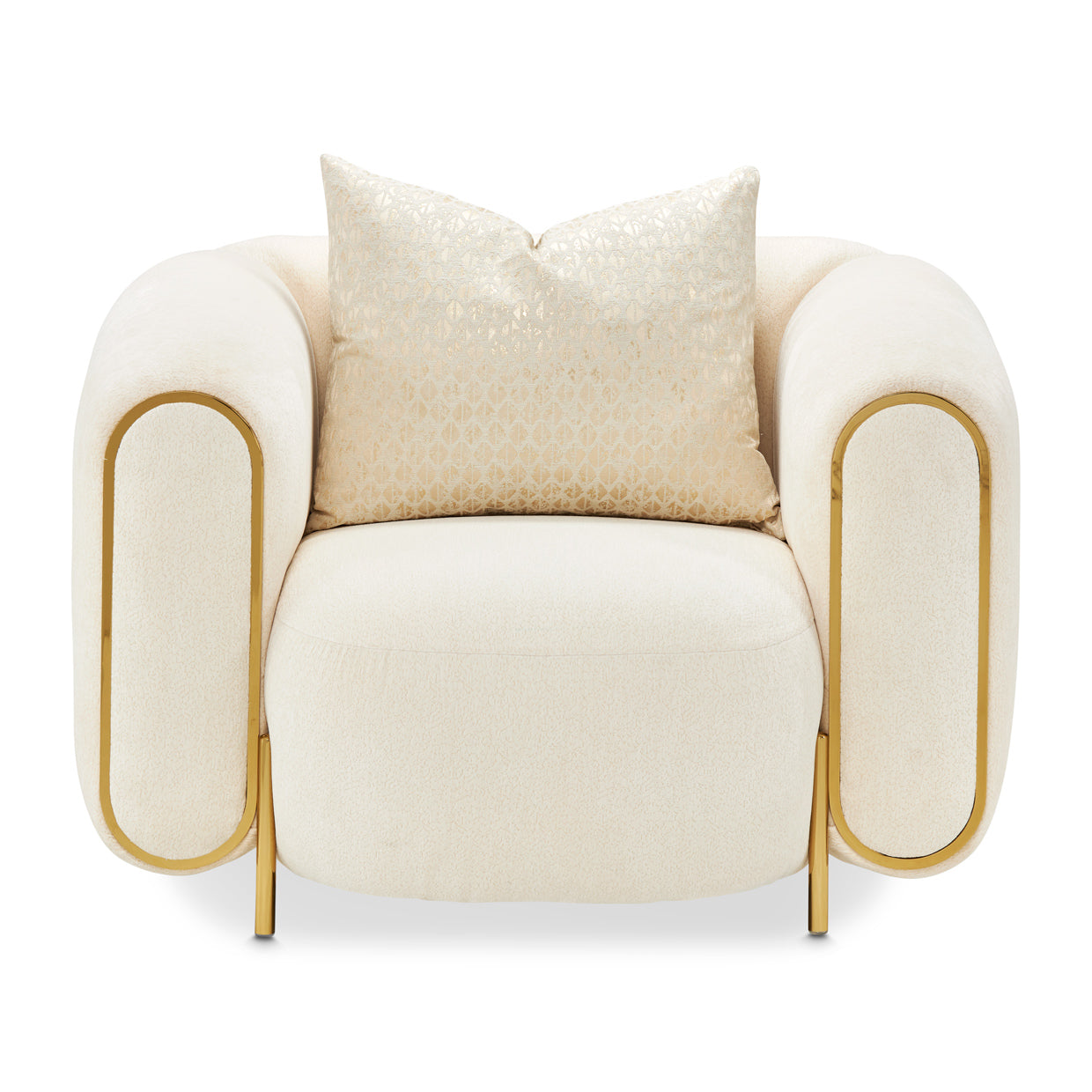 Michael Amini Sassani Chair Crepe Gold