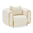 Michael Amini Sassani Chair Crepe Gold