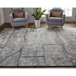 Feizy Alford 6925F Modern Abstract in Gray/Silver