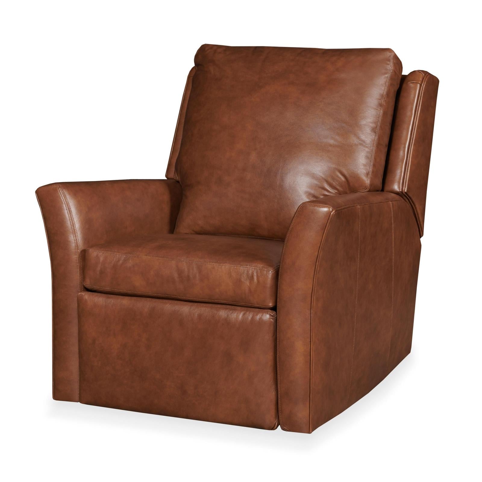 Century Furniture Leather Aubry Swivel Glider Electric Recliner