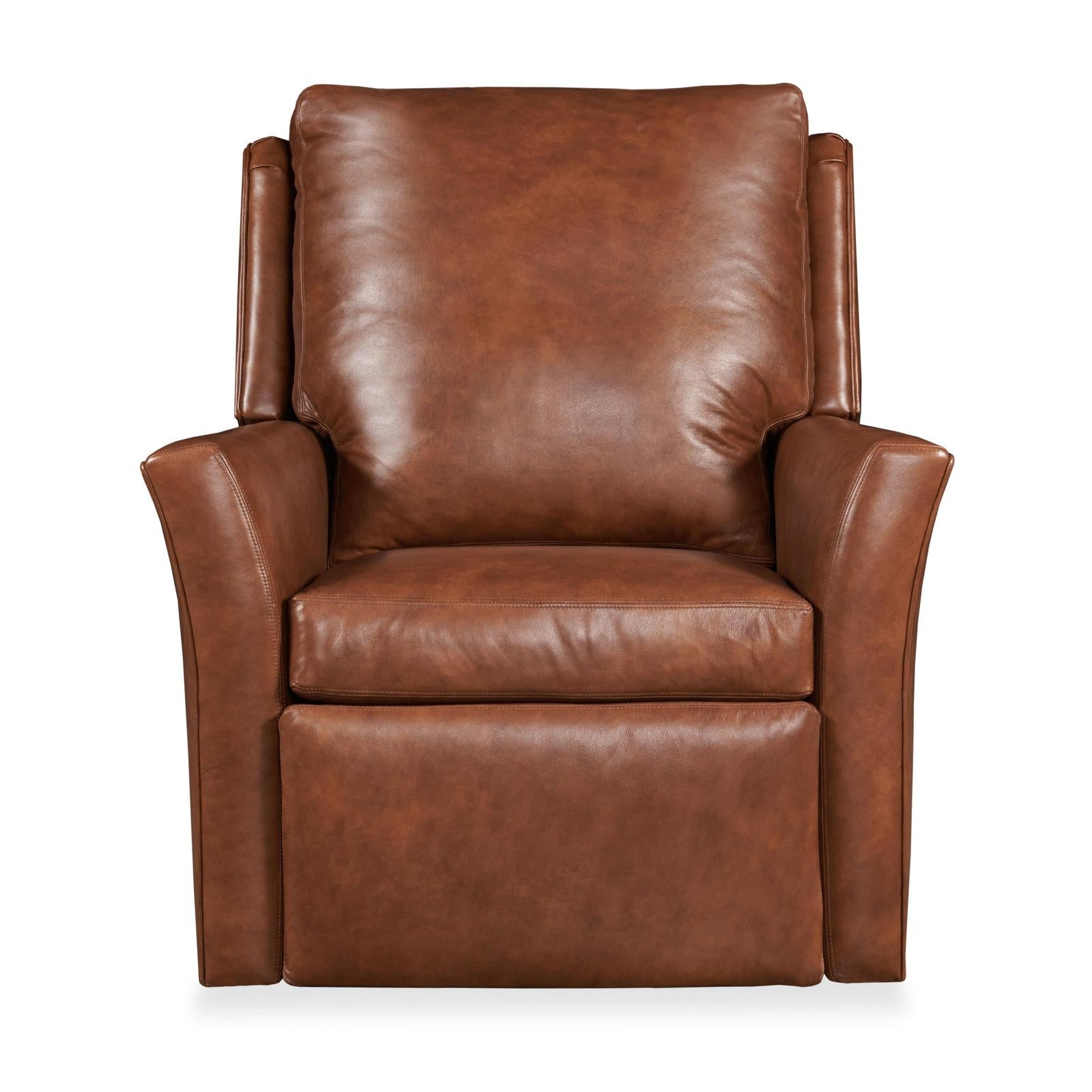 Century Furniture Leather Aubry Swivel Glider Electric Recliner