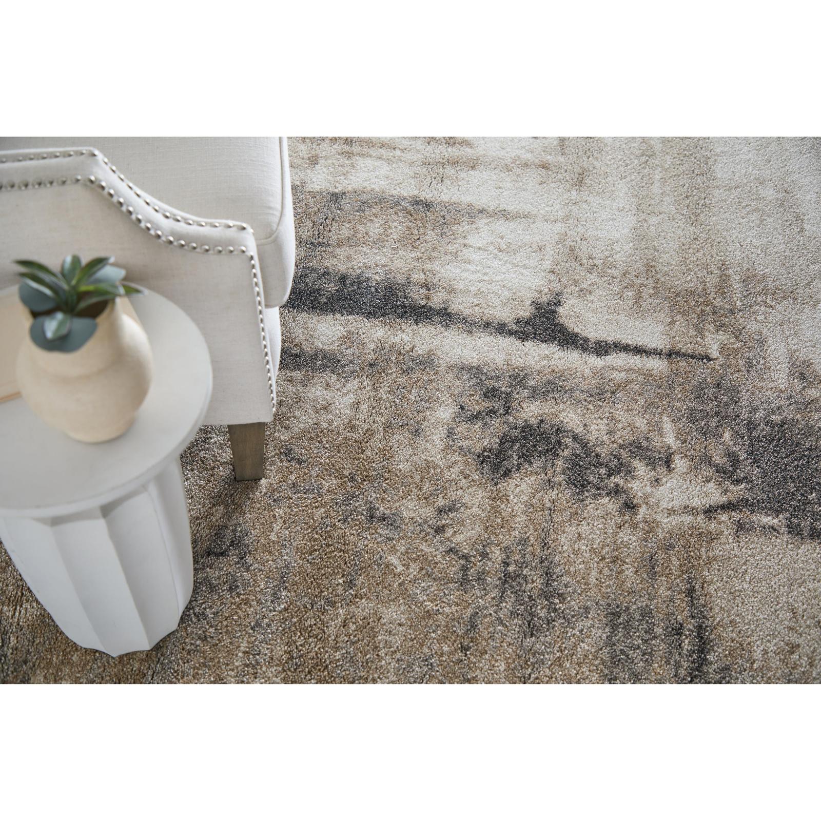 Feizy Richmond 39R7F Modern Abstract Rug in Tan/Gray