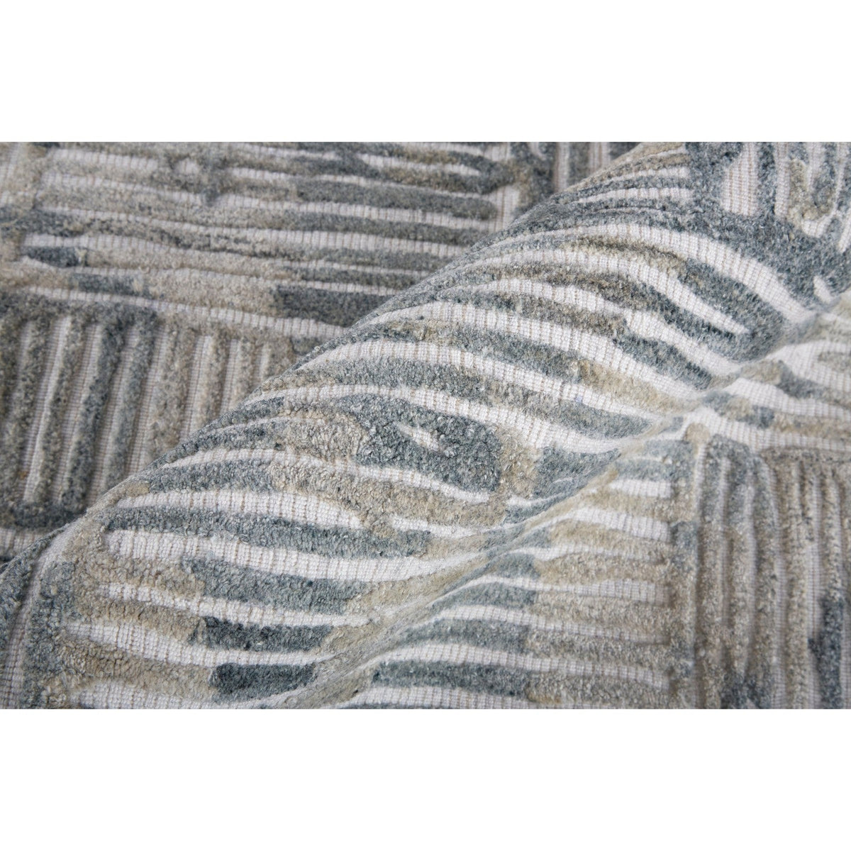 Feizy Elias 6891F Modern Abstract in Green/Blue/Ivory