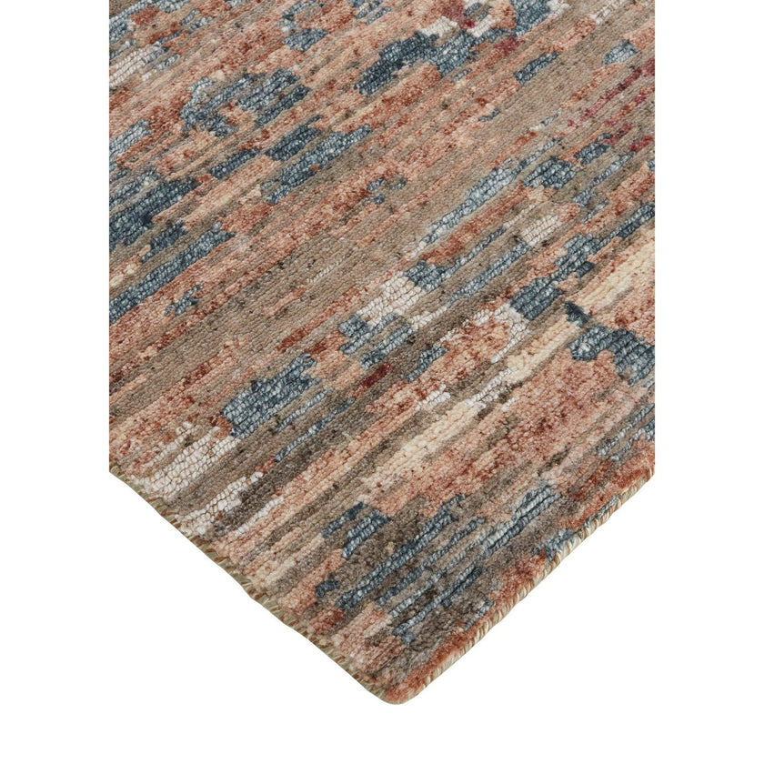 Feizy Conroe 6827F Modern Abstract in Red/Blue