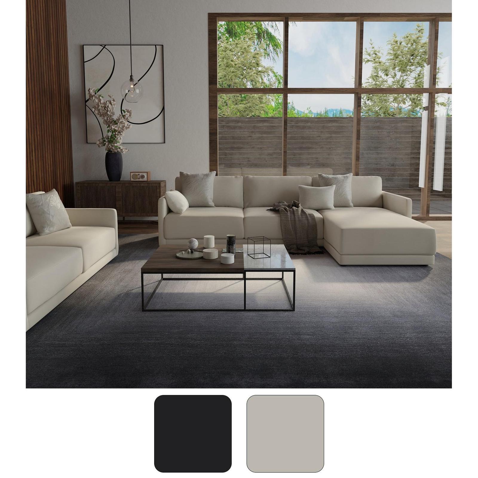 Feizy Katya 8988F Modern Abstract Rug in Black/White/Gray