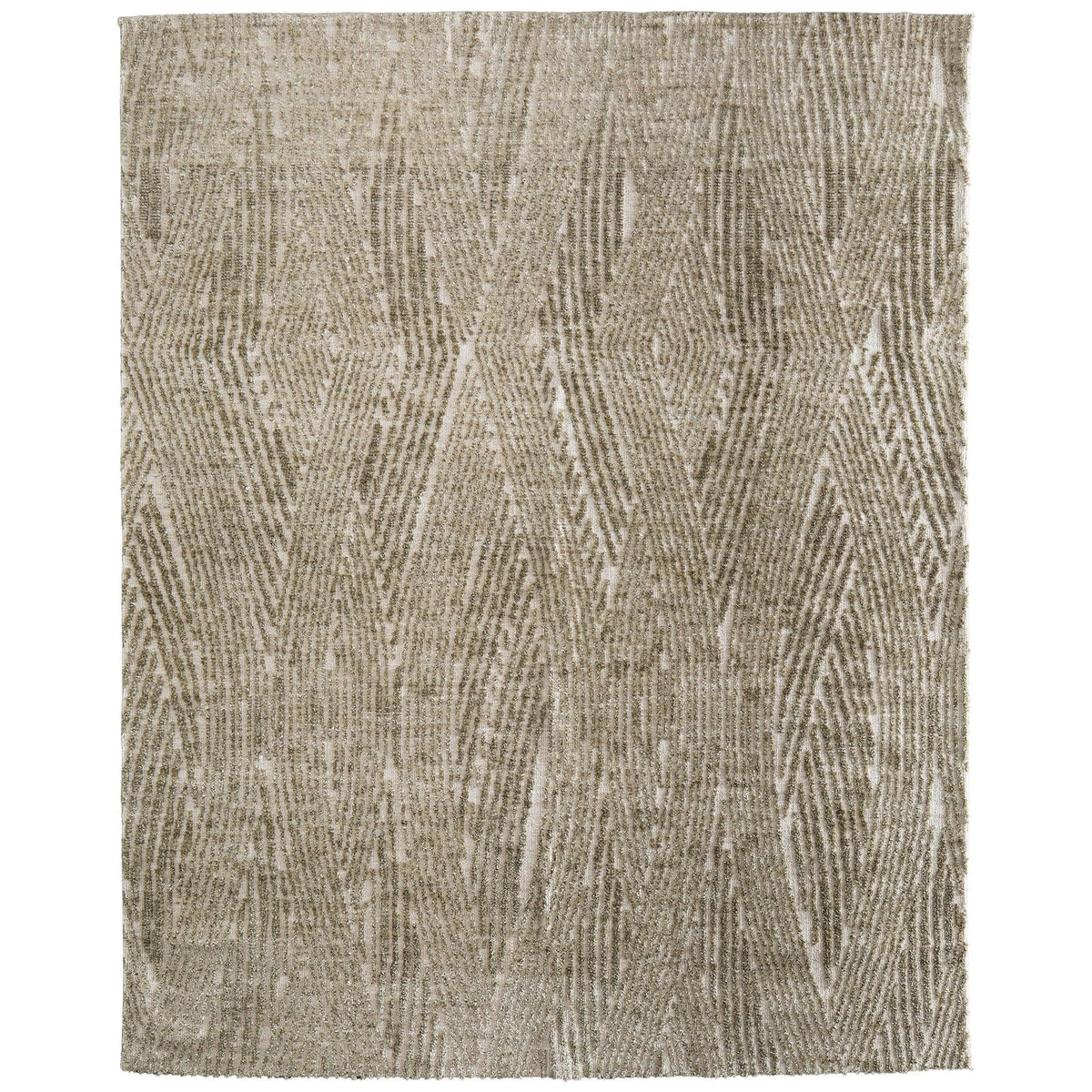 Feizy Colton 8A53F Modern Abstract Rug in Green/Tan