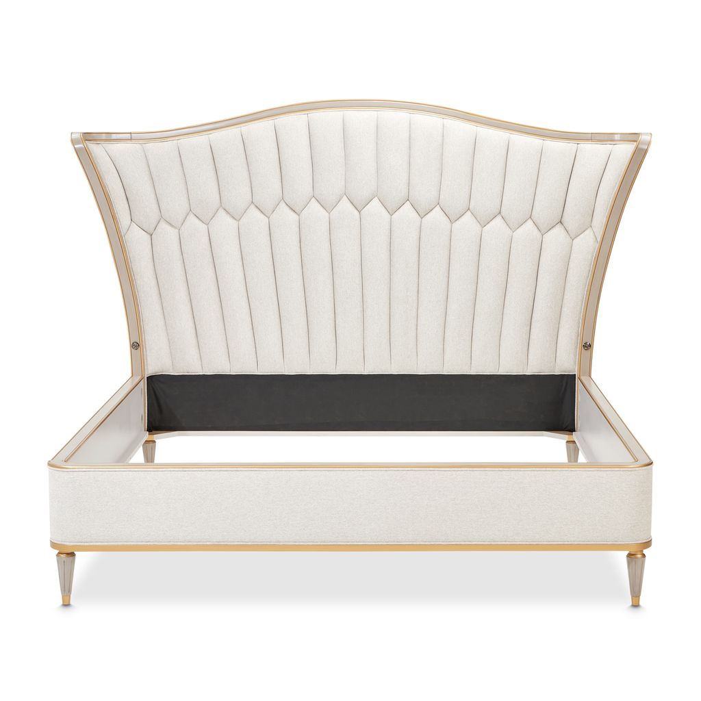 Michael Amini St. Charles Upholstered Bed - Dove Gray