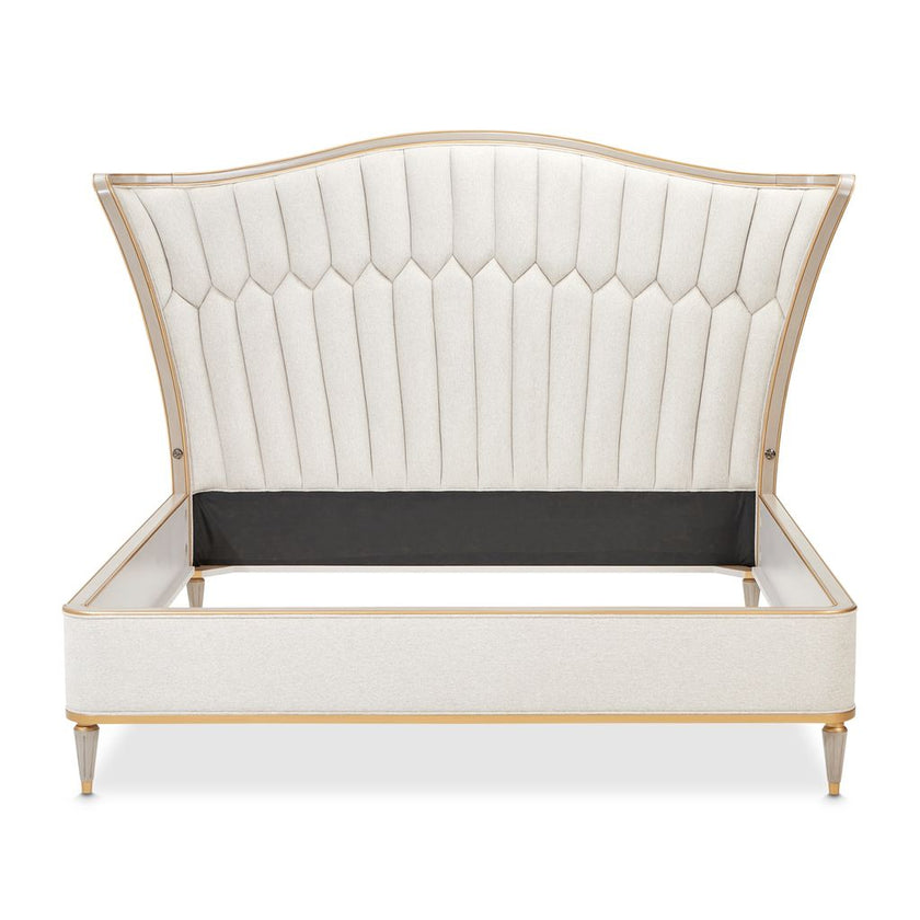 Michael Amini St. Charles Upholstered Bed - Dove Gray