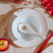 Christofle Malmaison Impériale Porcelain Soup Spoon