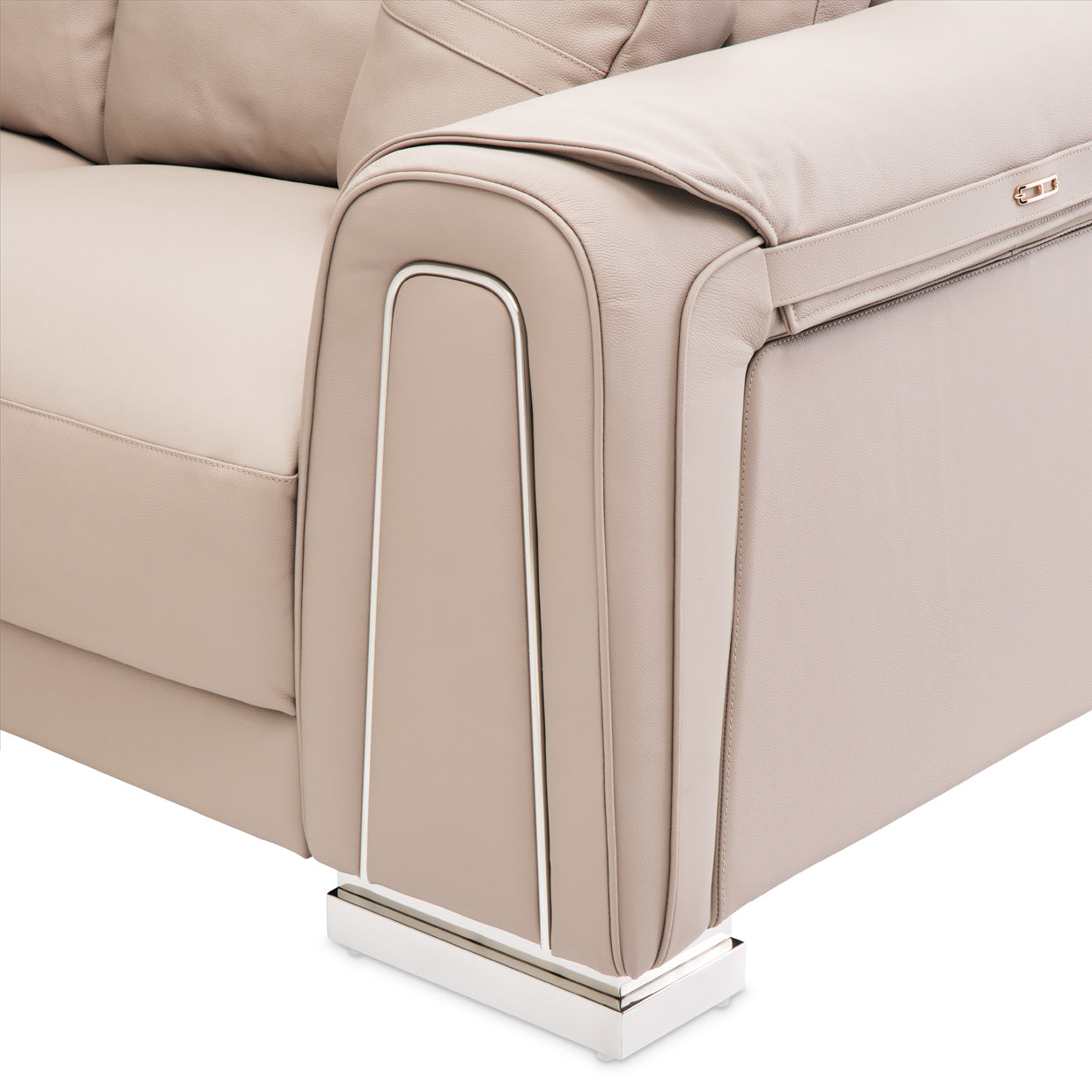 Michael Amini Mia Bella Bergamo Sofa St. Steel