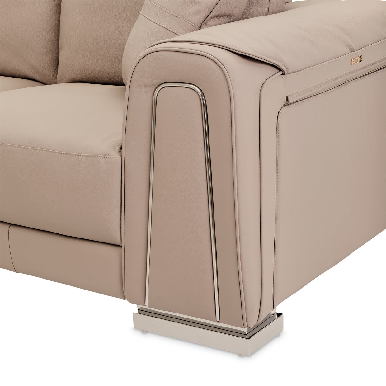 Michael Amini Mia Bella Bergamo Loveseat St. Steel