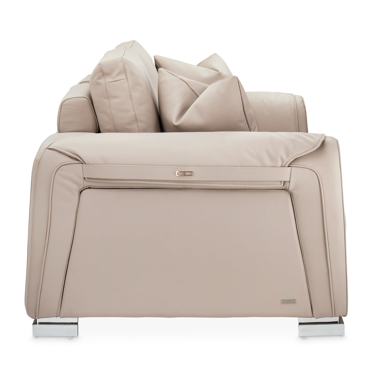 Michael Amini Mia Bella Bergamo Loveseat St. Steel