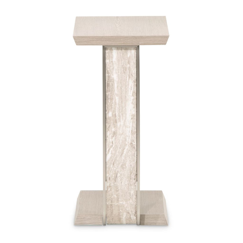 Michael Amini Lotus Bay C-Shaped Accent Table - Sand