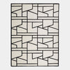 Global Views Ivory Black Zig Zag Rug