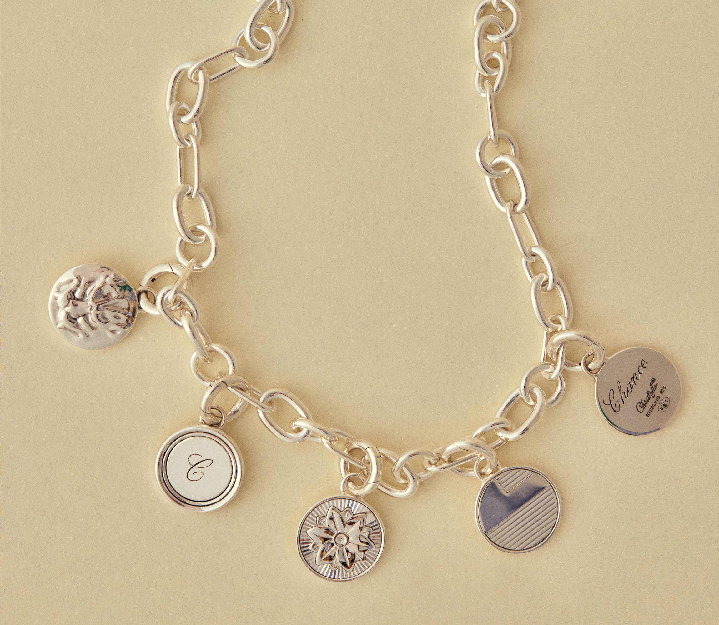 Christofle Chri-Chri Sterling Silver Medal With Snape Hook