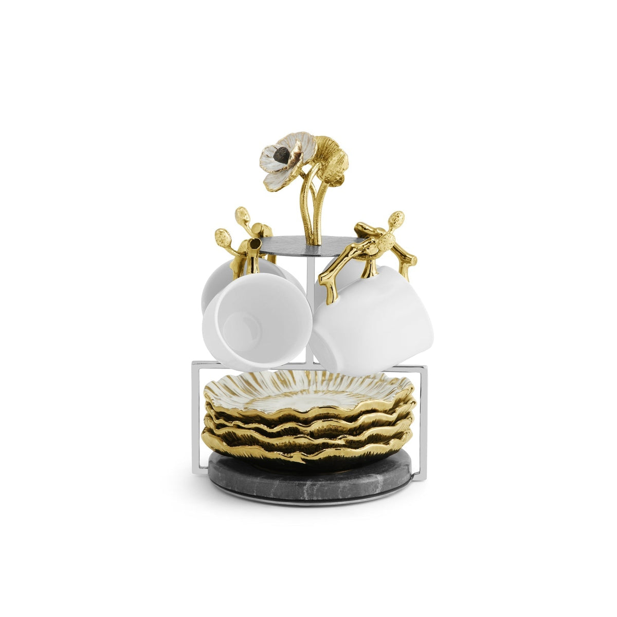 Michael Aram Anemone Demitasse - Set of 4