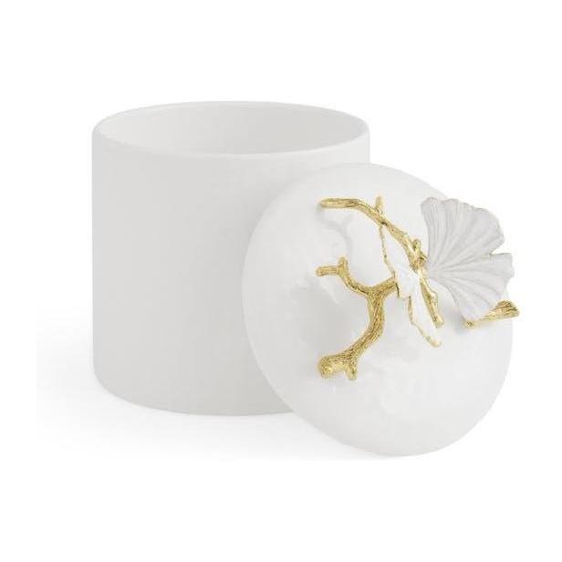 Michael Aram Butterfly Ginkgo Gold Porcelain Canister
