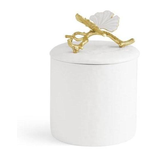 Michael Aram Butterfly Ginkgo Gold Porcelain Canister