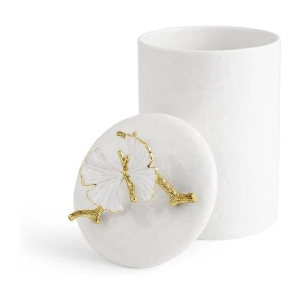 Michael Aram Butterfly Ginkgo Gold Porcelain Canister
