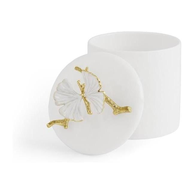 Michael Aram Butterfly Ginkgo Gold Porcelain Canister