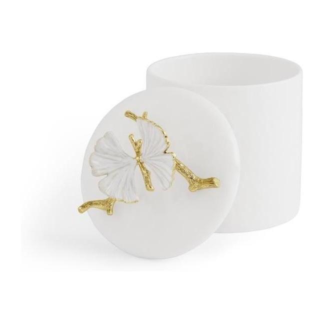 Michael Aram Butterfly Ginkgo Gold Porcelain Canister