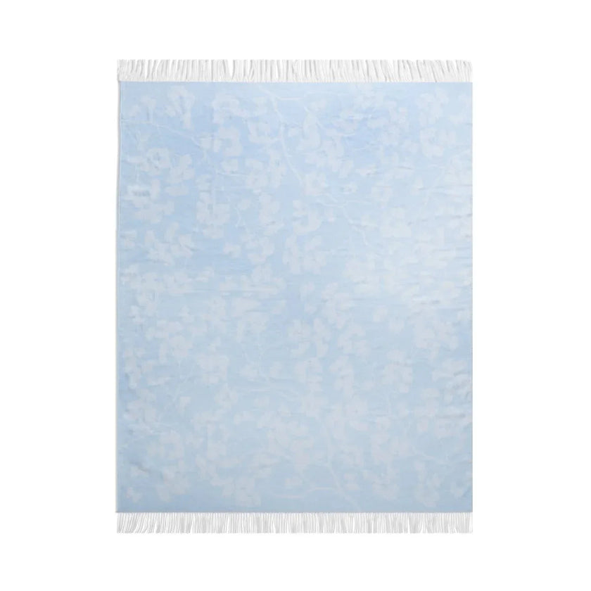 Michael Aram Butterfly Ginkgo Throw Sky and White