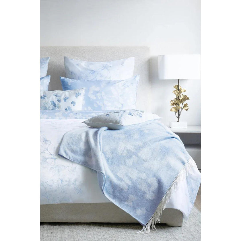 Michael Aram Butterfly Ginkgo Throw Sky and White