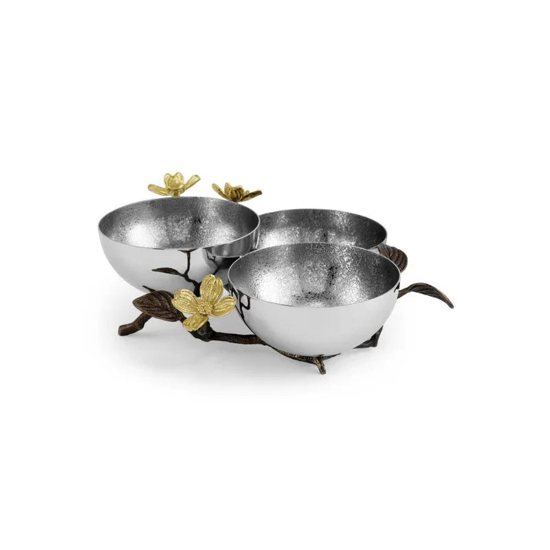 Michael Aram Dogwood Triple Bowl
