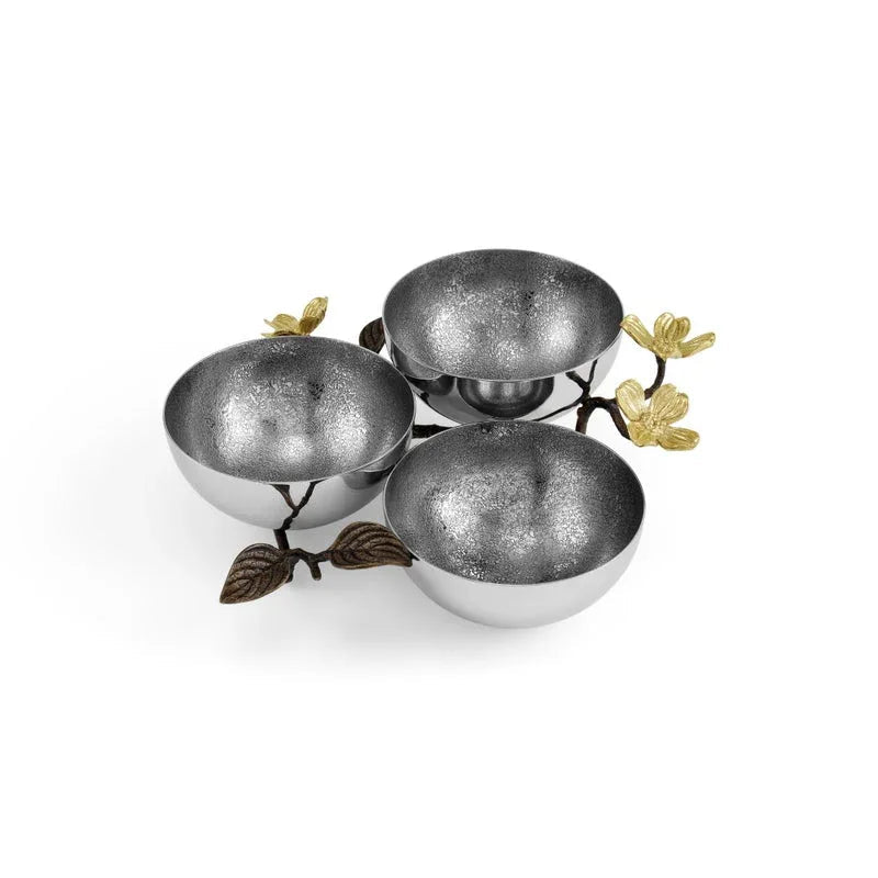 Michael Aram Dogwood Triple Bowl