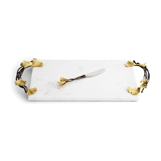 Michael Aram Golden Ginkgo Lrg Chs Brd/Knf