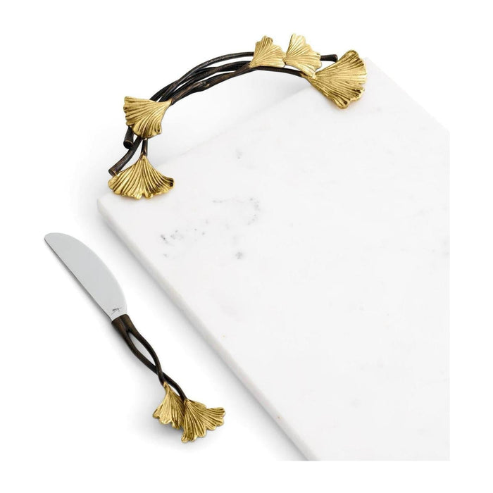 Michael Aram Golden Ginkgo Lrg Chs Brd/Knf