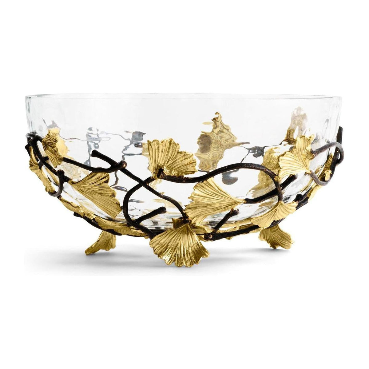 Michael Aram Golden Ginkgo Medium Glass Bwl
