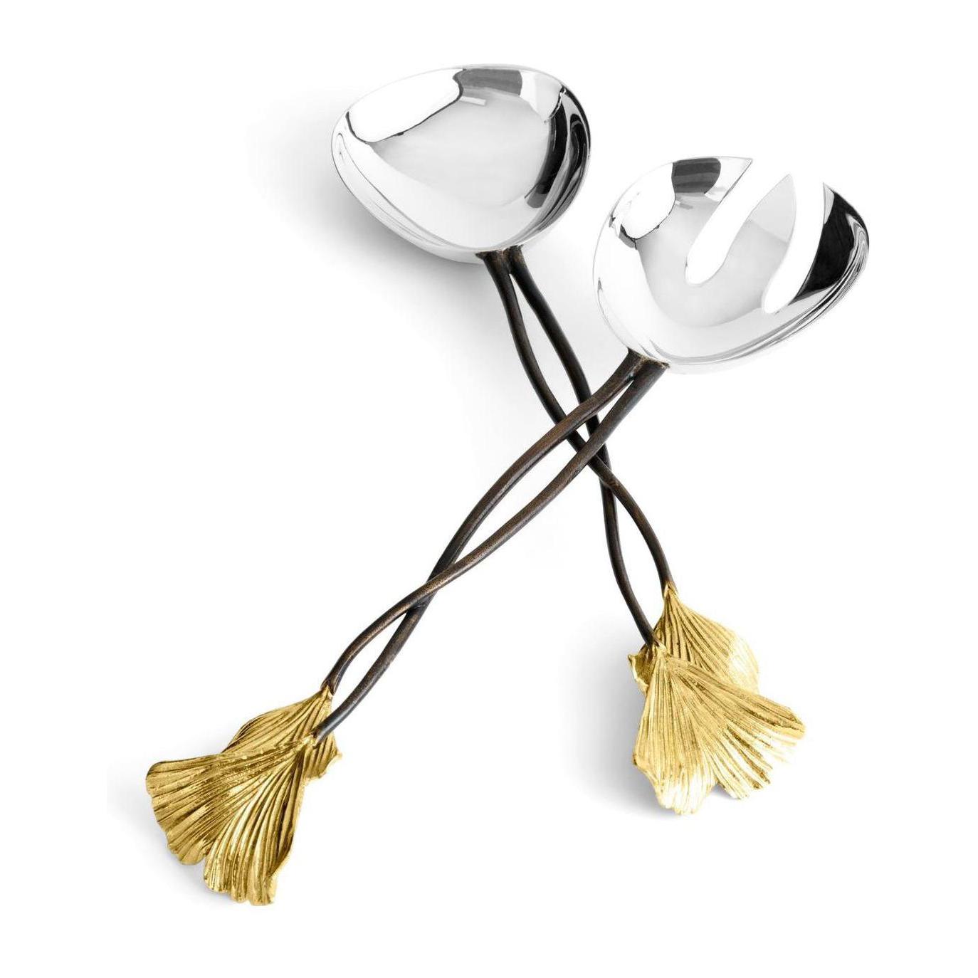 Michael Aram Golden Ginkgo Serving Set