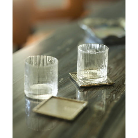 Michael Aram Ivy & Oak Glass and Coaster Gift Set of 2