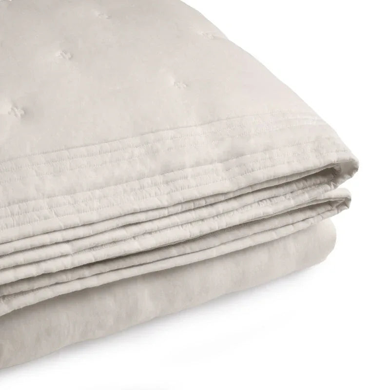 Michael Aram Tufted Quilt King Coverlet - Stone