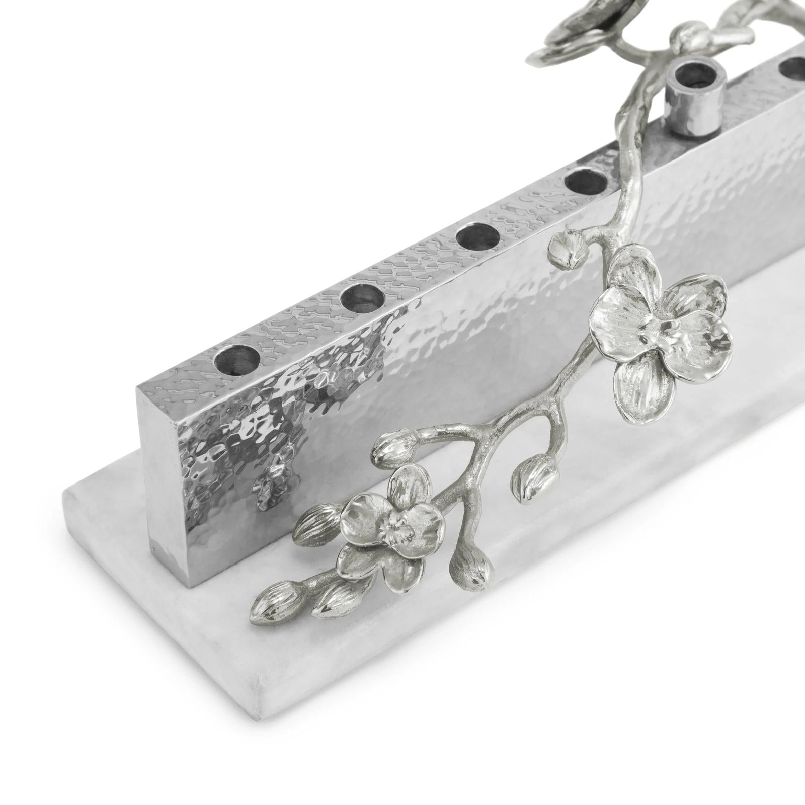 Michael Aram White Orchid Menorah Candle Holder