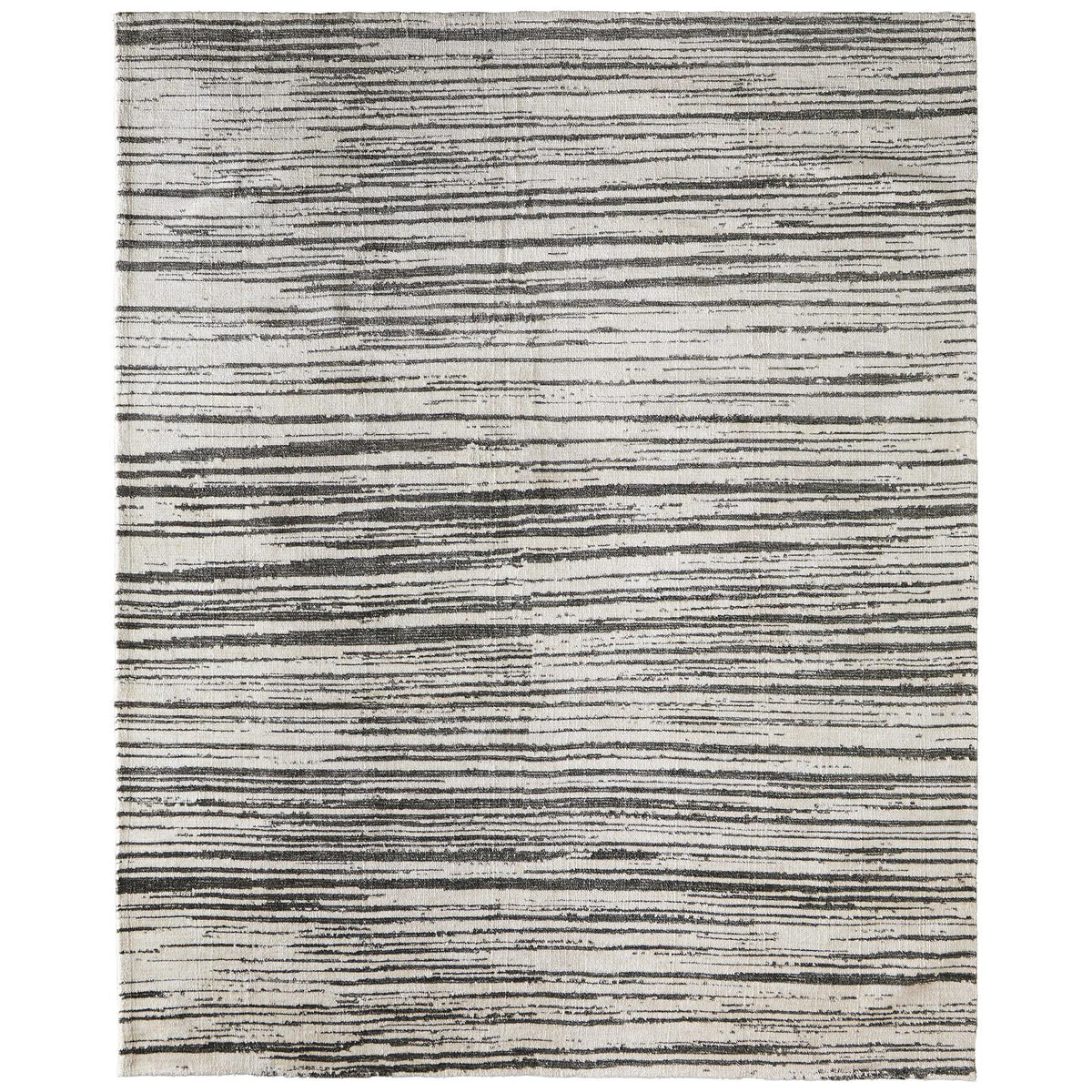 Feizy Colton 8A56F Modern Abstract Rug in Black/Ivory